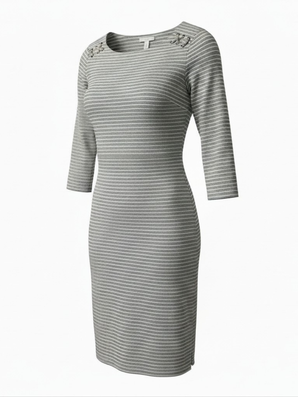 Lila Rose Dress  bodycon grey & white striped xs tp